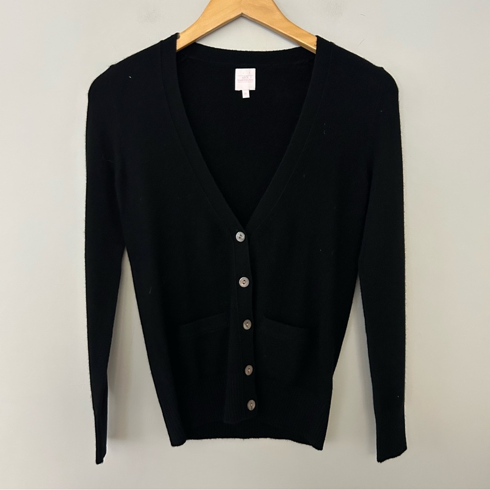 Ann Mashburn Black Cashmere Cardigan Sweater